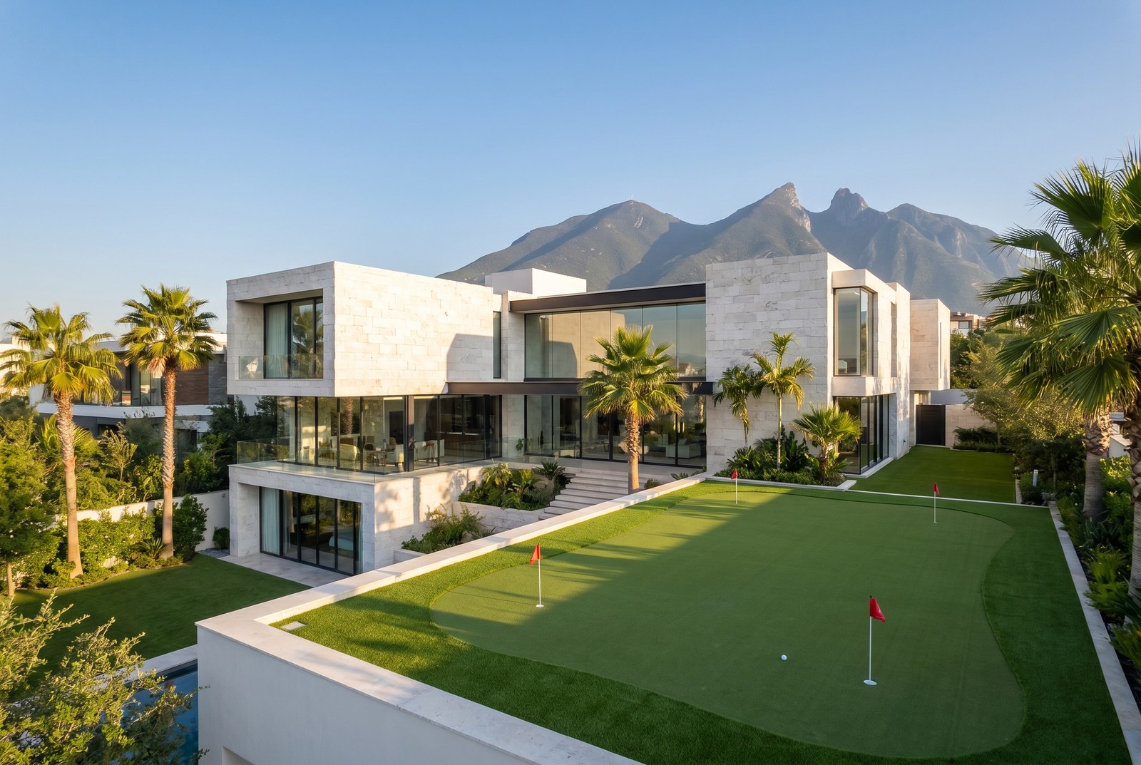 Caso real putting green Urban 24 m² instalado en residencia de La Vista Country Club Puebla