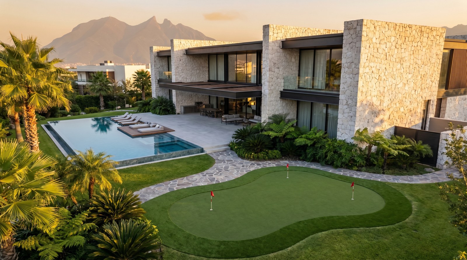 El costo real de un putting green residencial en México